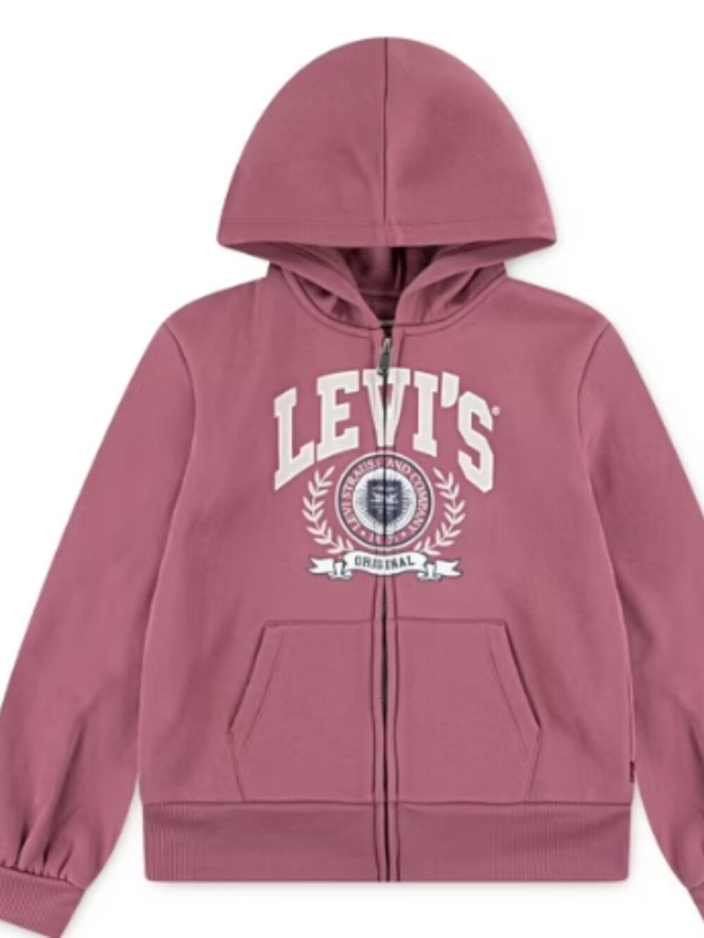 NWT Levi's Girls Collegiate Full Zip Hoodie, Size S